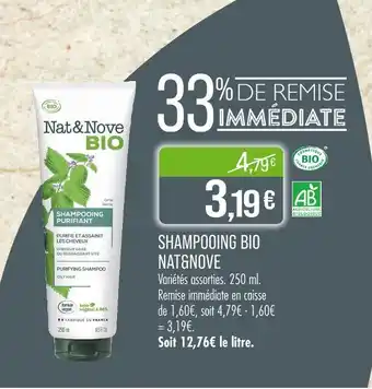 Match Nat&Nove Shampooing bio offre