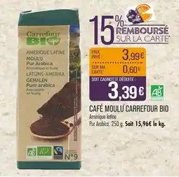 Match Carrefour Bio Café moulu offre