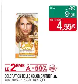 Match GARNIER Coloration belle color offre