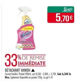 Match VANISH ▲ Détachant offre