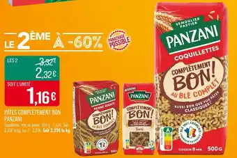 Match PANZANI Pâtes complètement bon offre