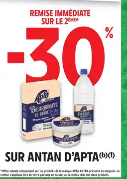 Intermarché APTA -30% de remise immédiate sur le 2ème sur antan d'apta offre