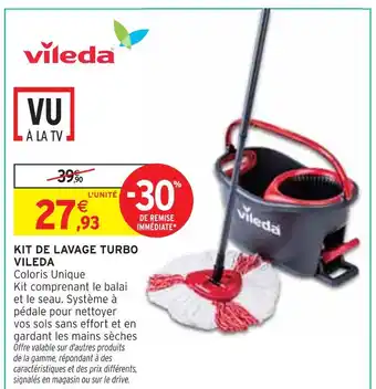 Intermarché VILEDA Kit de lavage turbo offre