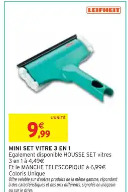 Intermarché LEIFHEIT Mini set vitre 3 en 1 offre