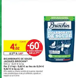 Intermarché Jacques Briochin Bicarbonate de soude (b) offre