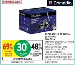 Intermarché DOMÉDIA Aspirateur Traineau Sans Sac offre