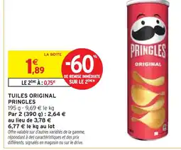 Intermarché PRINGLES Tuiles original offre