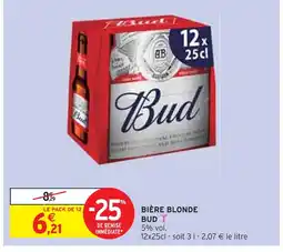 Intermarché Bud Bière blonde offre