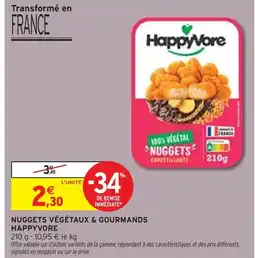 Intermarché HappyVore Nuggets végétaux & gourmands offre