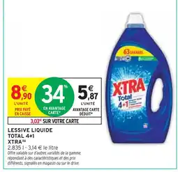 Intermarché XTRA Lessive liquide total 4+1 offre