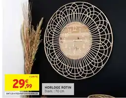 Intermarché Horloge rotin offre