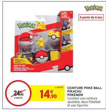 Intermarché POKEMON Ceinture poke ball pikachu offre