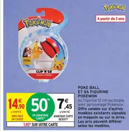 Intermarché POKEMON Poke Ball et sa figurine offre