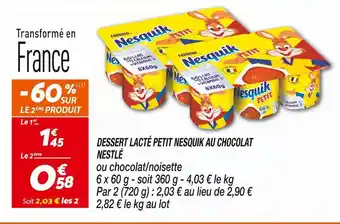 Netto NESTLÉ Dessert lacté petit nesquik au chocolat offre