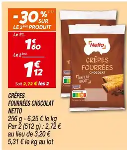 Netto Netto Crêpes Fourrées Chocolat offre