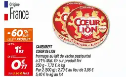 Netto COEUR DE LION Camembert offre