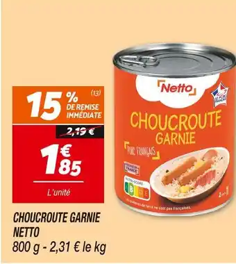 Netto Netto Choucroute Garnie offre