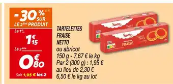 Netto NETTO Tartelettes Fraise ou abricot offre