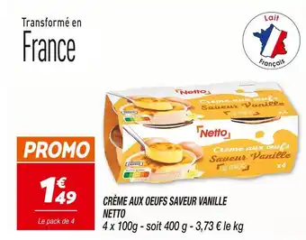 Netto NETTO Crème aux oeufs saveur vanille offre