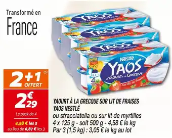 Netto YAOS NESTLÉ Yaourt à la grecque sur lit de fraises offre