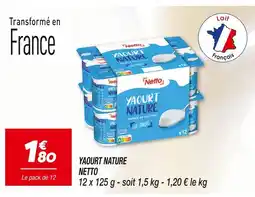 Netto NETTONetto Yaourt Nature offre