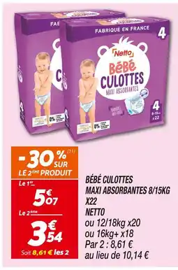 Netto NETTO Bébé Culottes Maxi Absorbantes offre