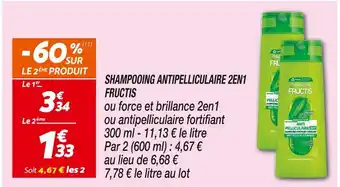 Netto FRUCTIS Shampooing Antipelliculaire 2en1 Fructis offre