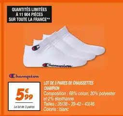 Netto Champion Lot de 3 paires de chaussettes offre