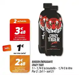 Netto CRAZY TIGER Boisson énergisante offre