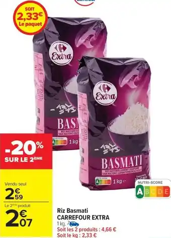 Carrefour Market Riz Basmati CARREFOUR EXTRA offre