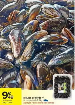 Carrefour Market Moules de corde offre