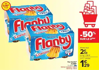 Carrefour Market Flan Vanille FLANBY offre