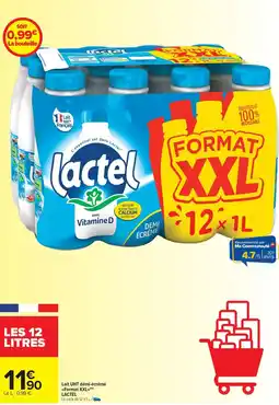 Carrefour Market Lait UHT démi-écrémé Format XXL LACTEL offre