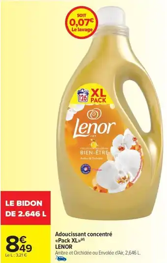 Carrefour Market Adoucissant concentré Pack XL LENOR offre