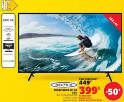 Hyper U Technical téléviseur 65" 4K UHD offre