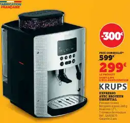 Hyper U Expresso avec broyeur essential KRUPS offre