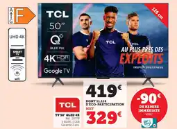 Hyper U Tcl tv 50" QLED 4K offre