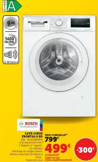 Hyper U Lave-linge frontal BOSCH offre