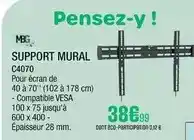 Extra Mbg - support mural c4070 offre