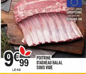 marché frais Géant Poitrine d'agneau halal sous vide offre