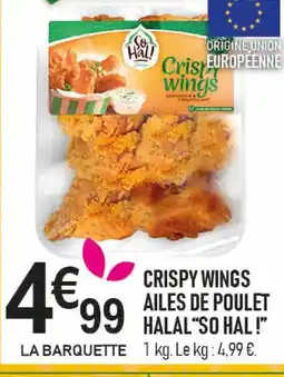 marché frais Géant SO HAL Crispy wings ailes de poulet halal offre