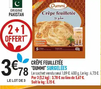 marché frais Géant Crêpe feuilletée offre