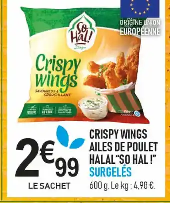 marché frais Géant SO HAL Crispy wings ailes de poulet halal offre