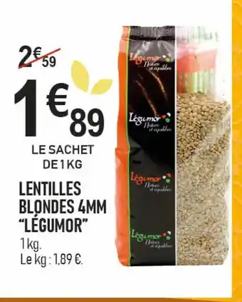 marché frais Géant LÉGUMOR Lentilles blondes 4mm offre