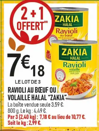 marché frais Géant ZAKIA Ravioli au boeuf ou volaille halal offre