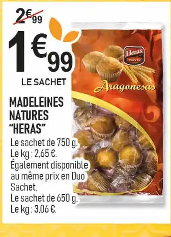 marché frais Géant HERAS Madeleines natures offre