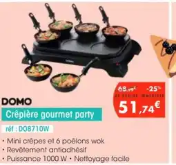 Pro&Cie DOMO Crêpière gourmet party offre