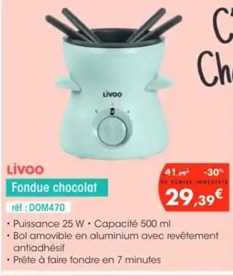 Pro&Cie LIVOO Fondue chocolat offre