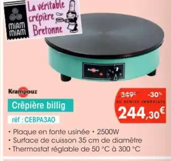 Pro&Cie KRAMPOUZ Crêpière billig offre