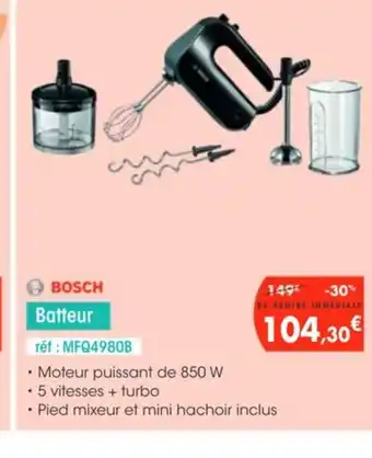 Pro&Cie BOSCH Batteur offre